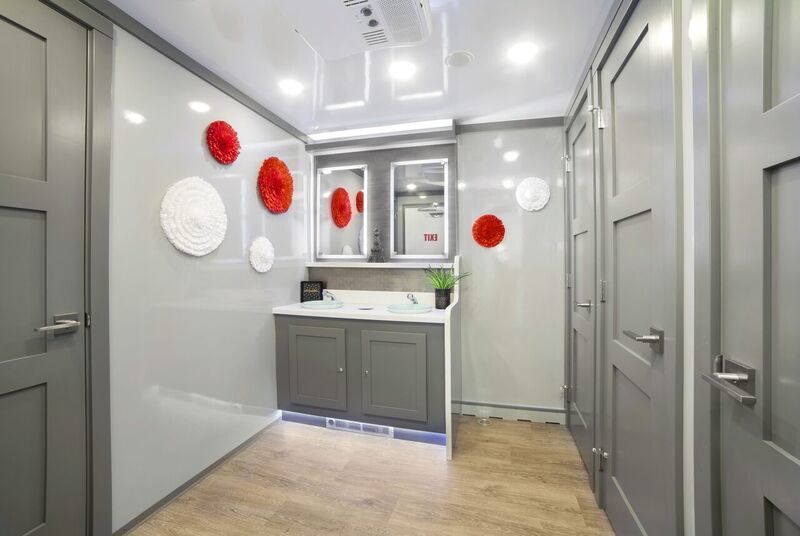 11-Station Luxury Restroom Trailer - Women's Interior